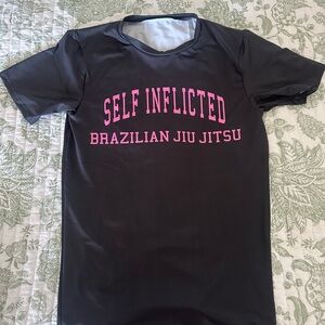 Unisex Black Short Sleeve Top Full Sublimation Rash Guard.